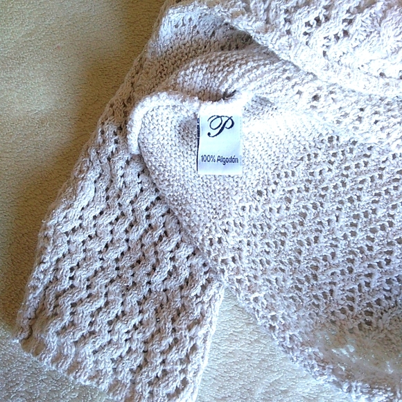 Pioppa Girls Size 8 Sparkle Knit Pullover Sweater in Cream - Picture 5 of 8